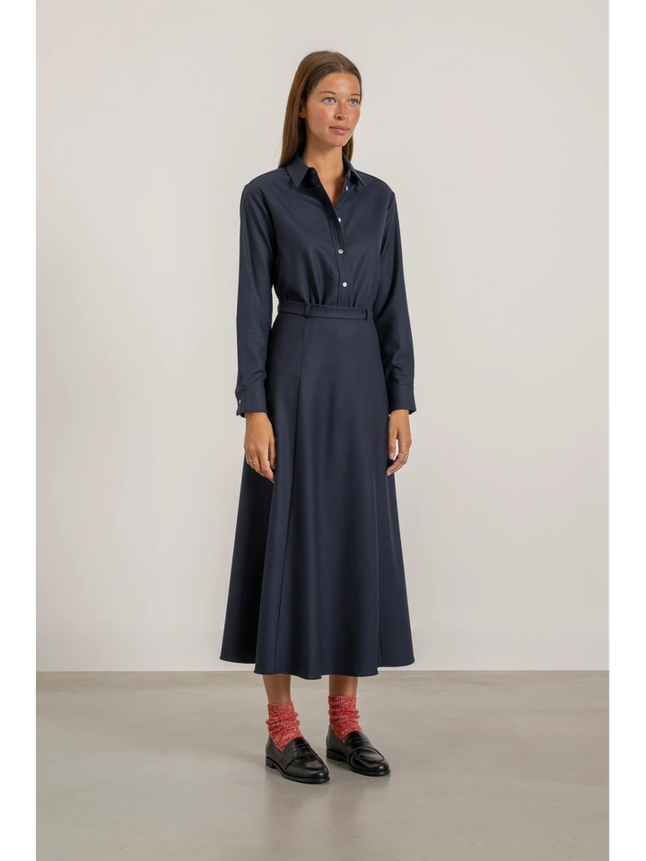 Donkerblauwe uitlopende rok Gala Mardi