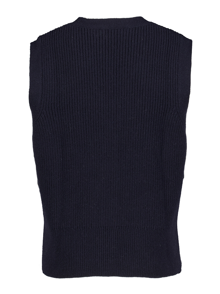 Blauwe mouwloze cardigan Marius Mardi