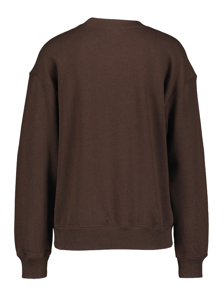 Chocoladebruine katoenen sweater met ronde hals Ralph Lauren