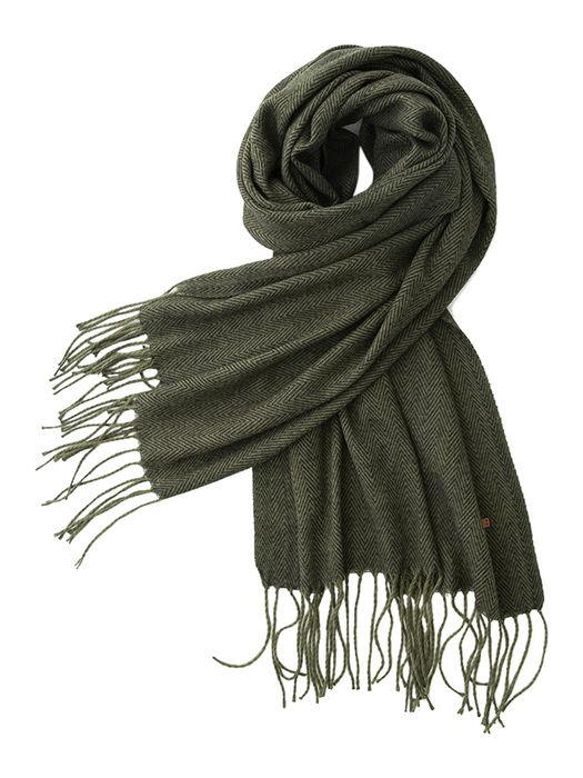 Army sjaal met visgraatmotief en ruffels Soho Barts