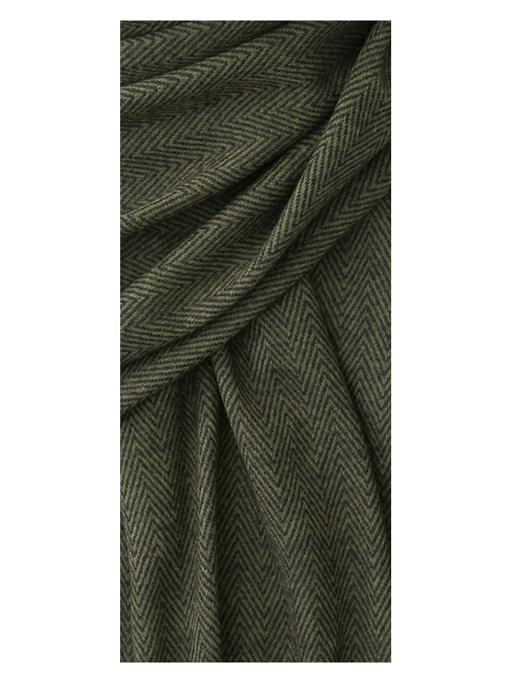 Army sjaal met visgraatmotief en ruffels Soho Barts 