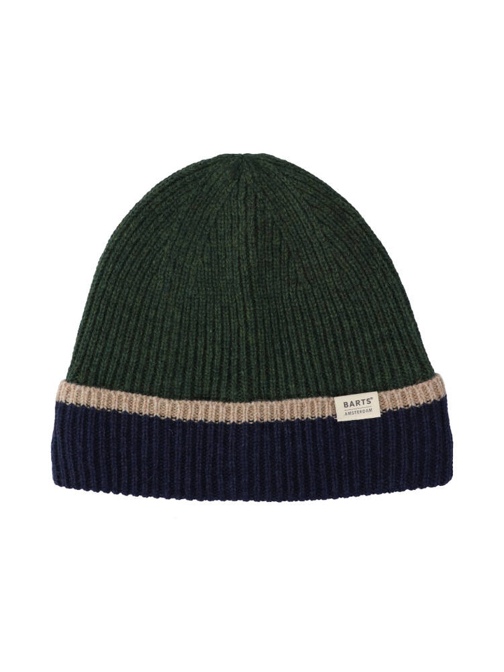 Blauw en groene wollen muts Pharon Barts