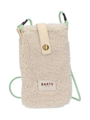 Beige teddy telefoontasje met fluo groen koord Bugbane Phone Bag Barts