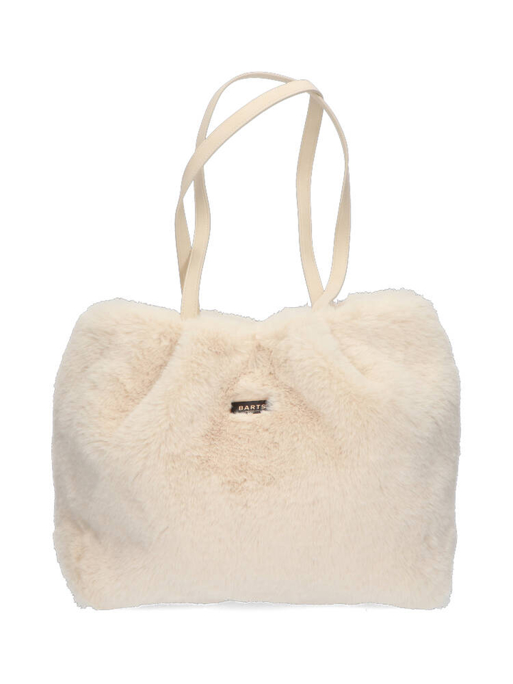 Creme kleurige fluffy schoudertas Djupa Barts