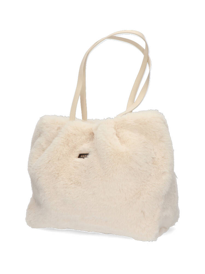 Creme kleurige fluffy schoudertas Djupa Barts