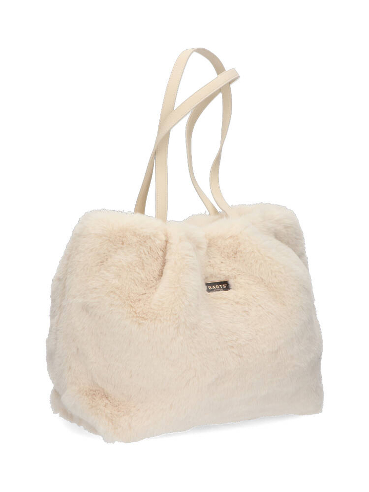 Creme kleurige fluffy schoudertas Djupa Barts
