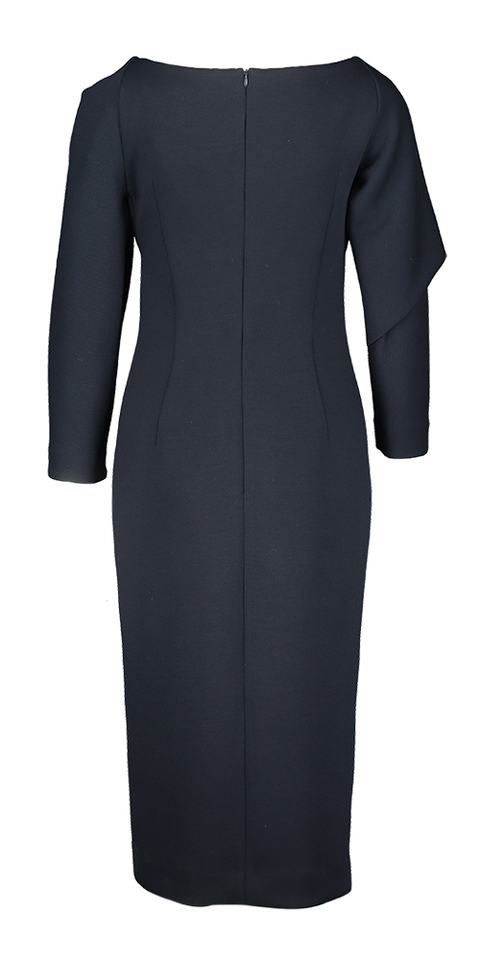 Blauwe geklede jurk in dikkere stof Dalida Natan 504133