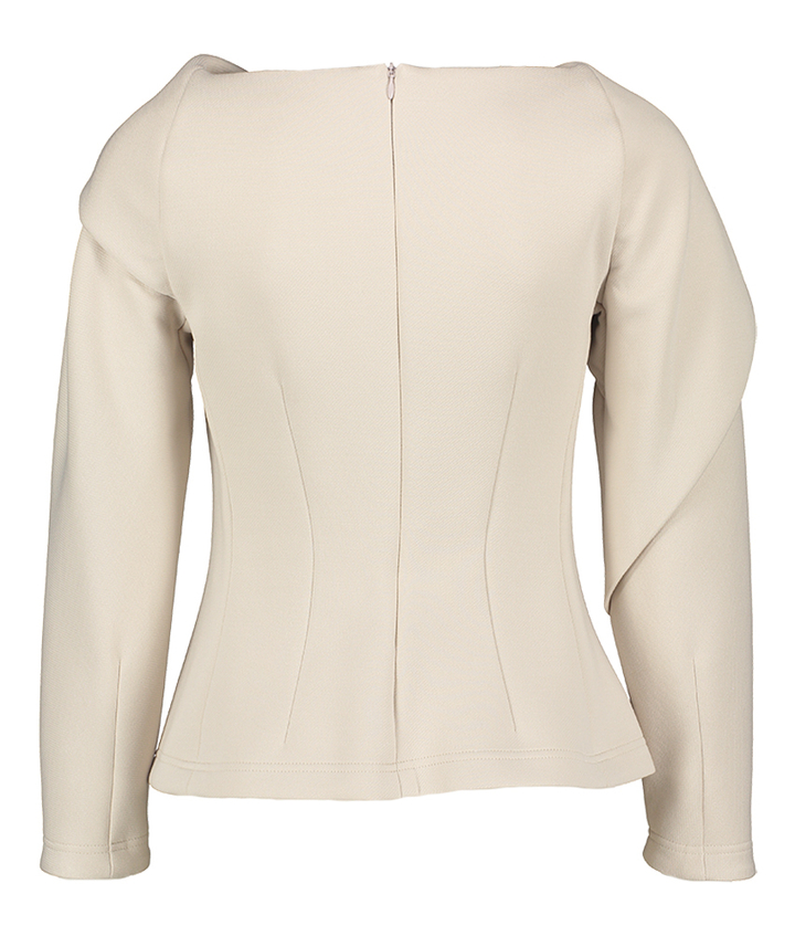 Ecru bloes met boothals in dikkere stof Daisy Natan