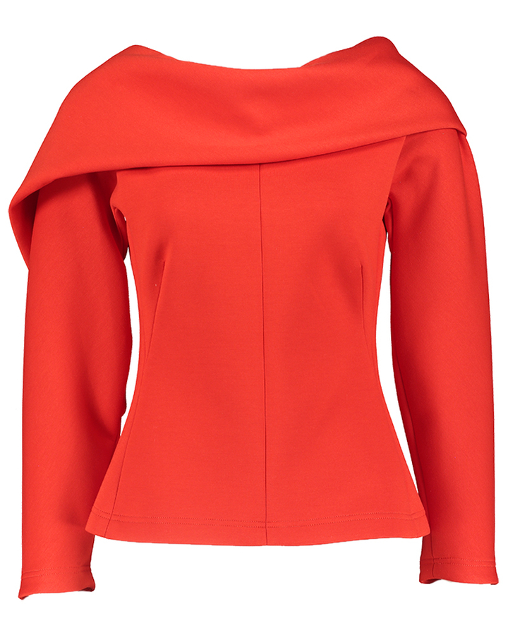 Rode bloes met boothals in dikkere stof Daisy Natan