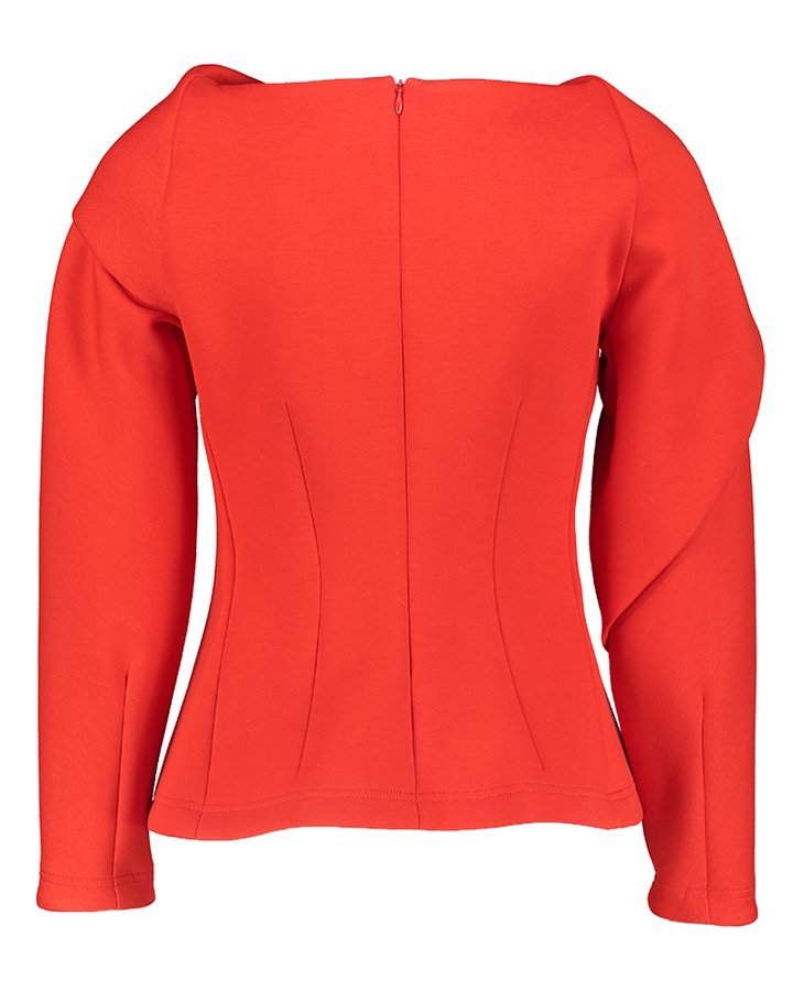 Rode bloes met boothals in dikkere stof Daisy Natan