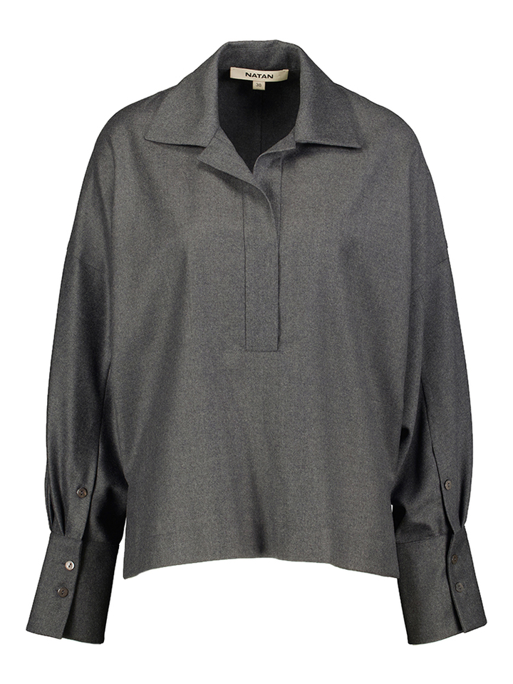Grijze bloes in wol Dalton Natan 