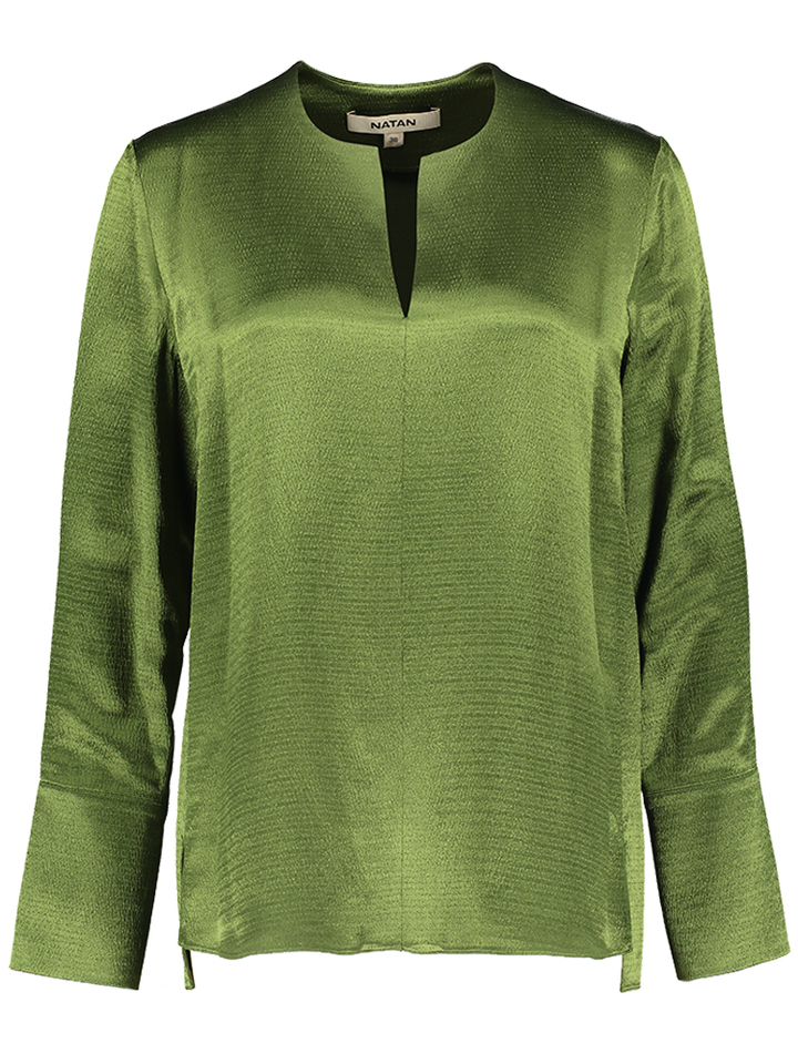 Groene bleos in satijn look Dustin Natan