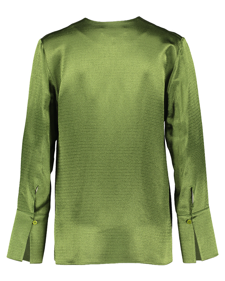 Groene bleos in satijn look Dustin Natan