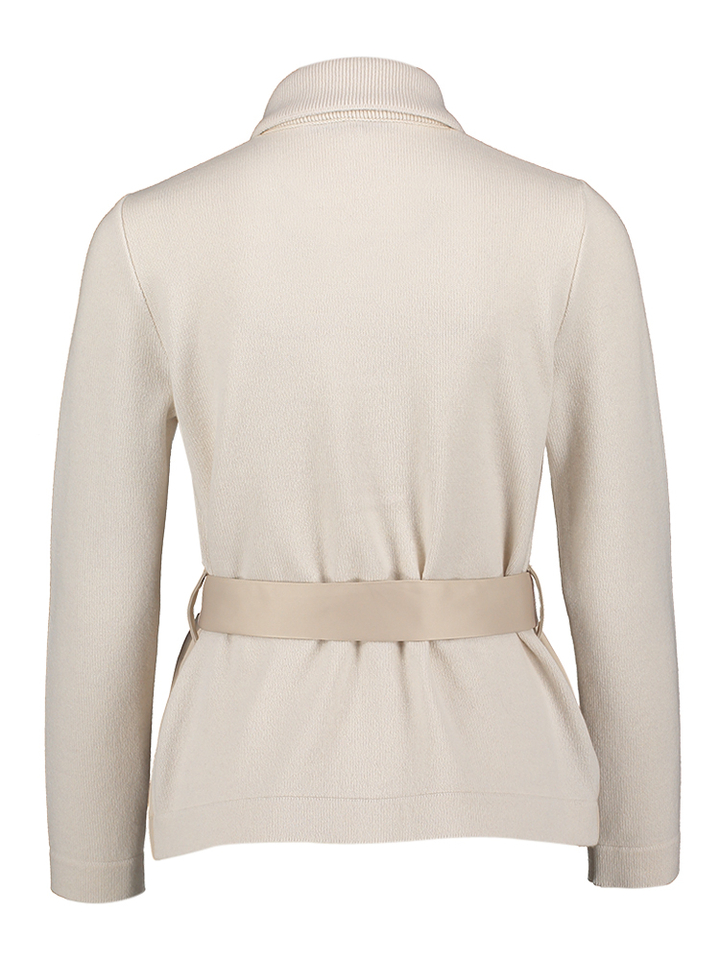 Parelmoerkleurige gilet met knopen en lint Margeaux Knitex Natan