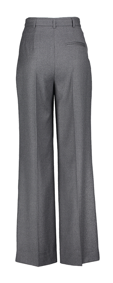 Grijze wijde broek met bandplooi en hoge taille Dirac Natan