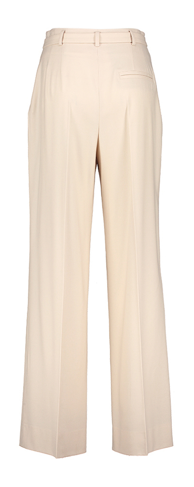 Ecru geklede wijde broek met riem Natan 