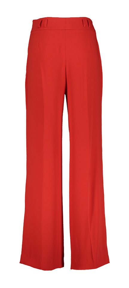 Rode wide leg broek met plooiaccent Natan