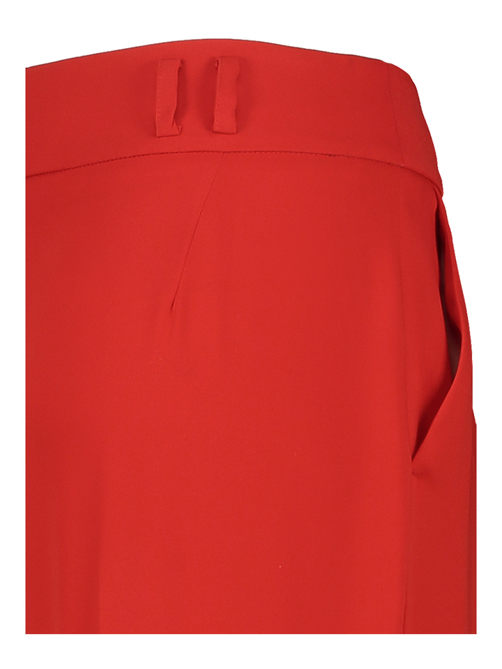 Rode wide leg broek met plooiaccent Natan