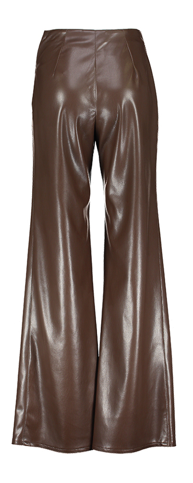 Bruine broek in leatherlook Decla Natan