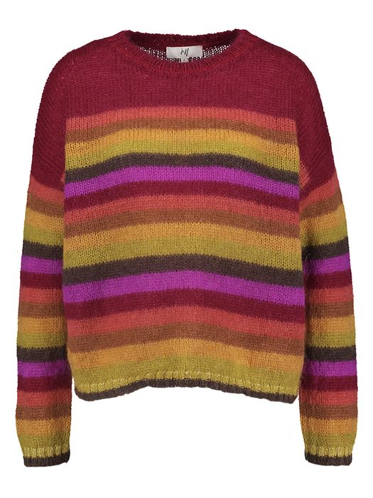 Multicolor gestreepte pull met lange mouwen Massai Jeff