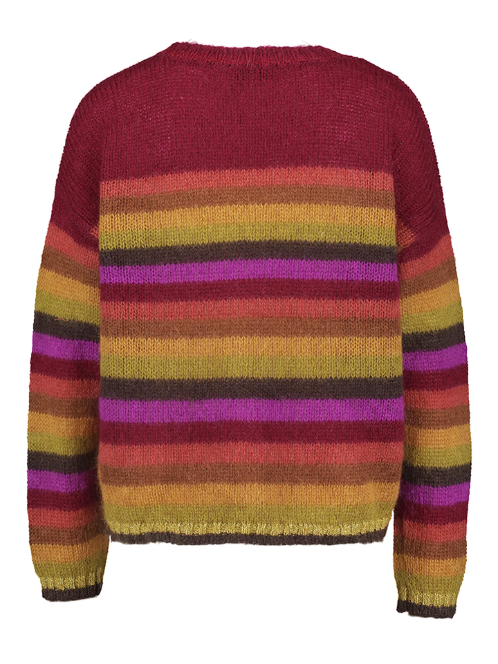 Multicolor gestreepte pull met lange mouwen Massai Jeff