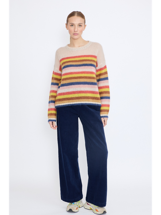 Multicolor gestreepte pull Massai Jeff