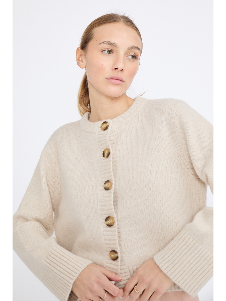 Beige gilet met knopen Beverly Jeff 