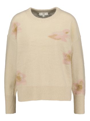 Jeff Beige trui met roze accenten Bonzai