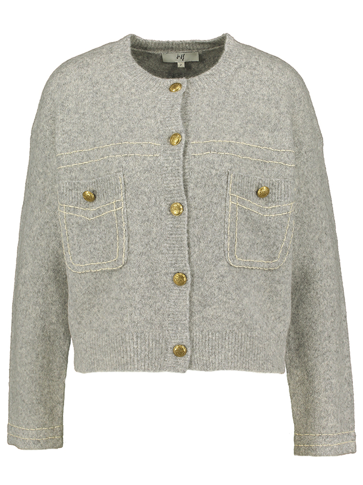 Grijze wollen gilet Gabrielle Jeff 
