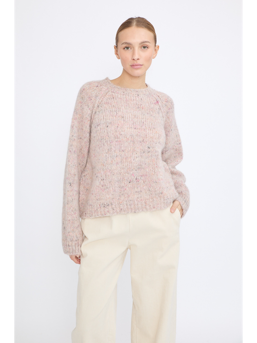 Roze pull met ronde hals Uma Jeff