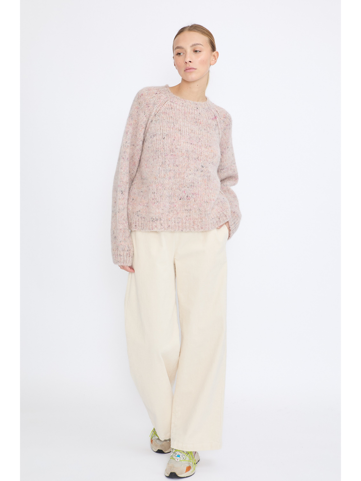 Roze pull met ronde hals Uma Jeff 