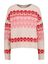 Oudroze pull met rode en roze print Orso Jeff 