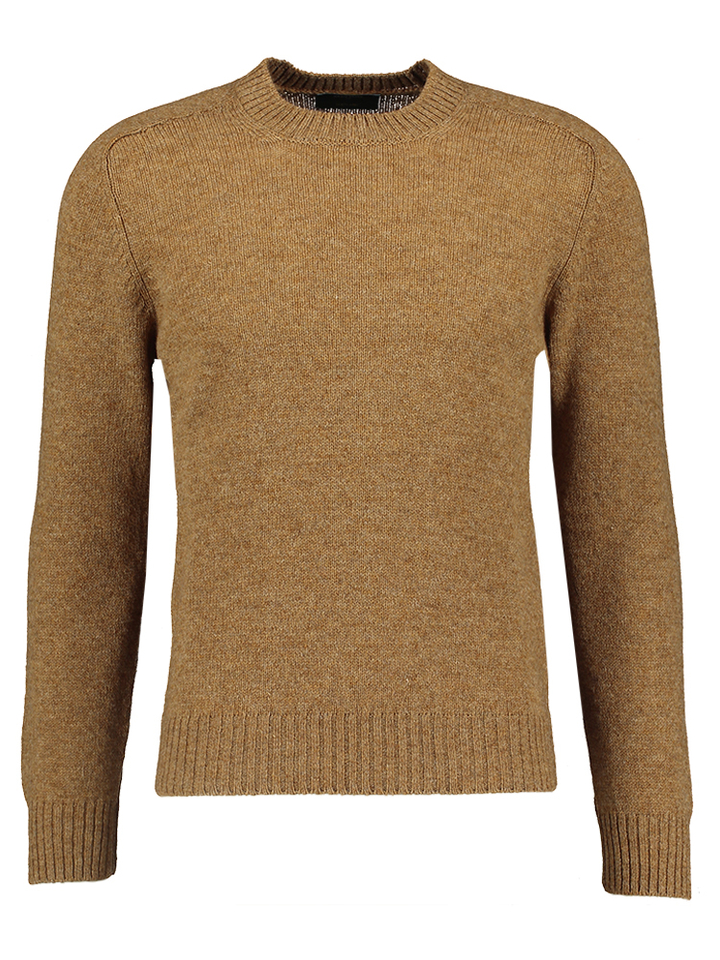Bruine pull met ronde hals Gran Sasso 