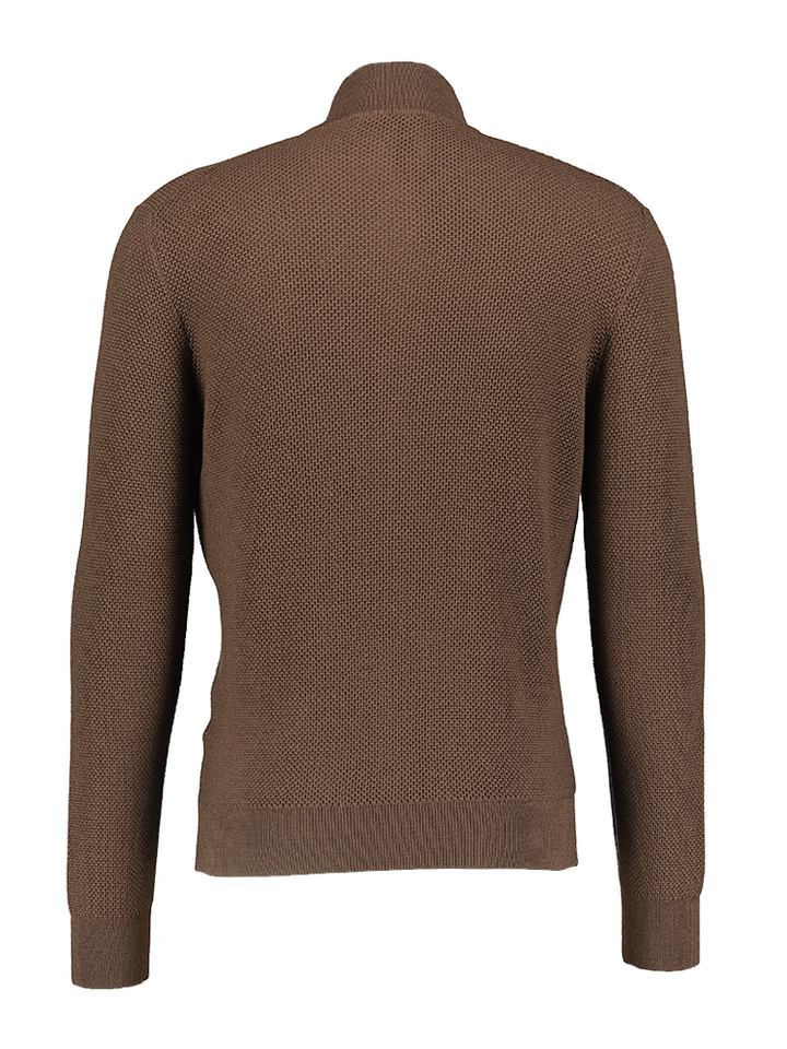 Bruine gilet met rits Gran Sasso