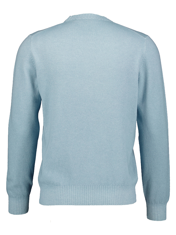 Lcihtblauwe fijne wollen pull Gran Sasso