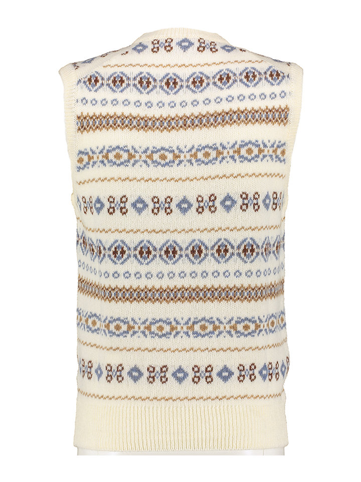 Creme kleurige gebreide debardeur Gran Sasso