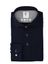 Donkerblauw katoenen polohemd (regular fit) met lange mouwen R2
