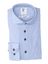 Lichtblauw katoenen hemd ( slim fit) met visgraatmotief en lange mouwen R2