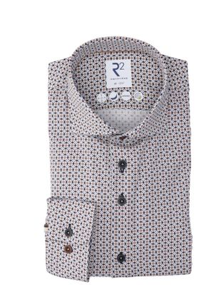 Multicolor katoenen hemd (regular fit) met details en lange mouwen R2