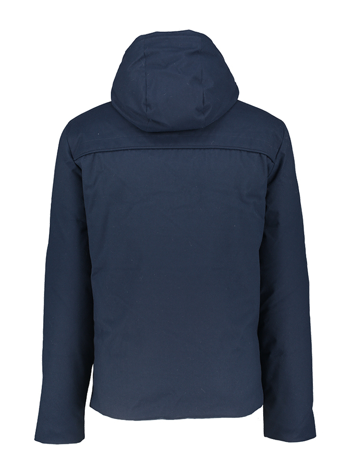 Navy jas met rits en kap Ontario Jott