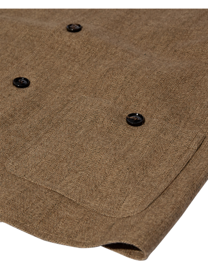 Bruine mouwloze gilet Mos Mosh