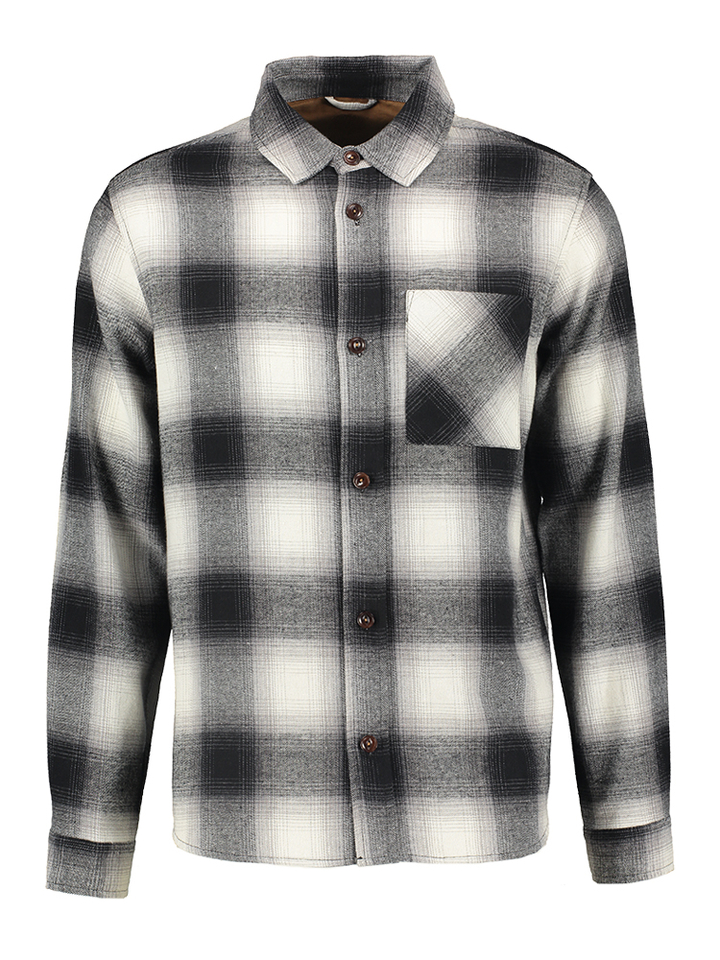 Grijs overhemd in ruit motief David Shadow Mos Mosh 