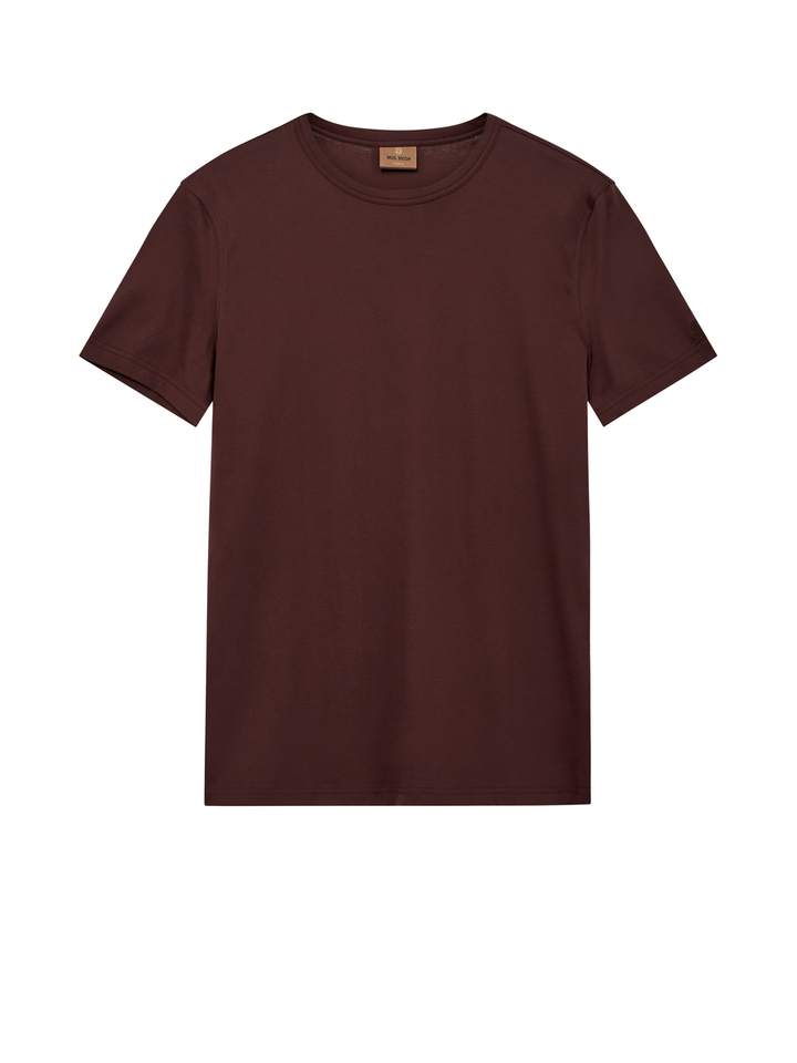 Bitter chocolate bruine katoenen t-shirt Mos Mosh