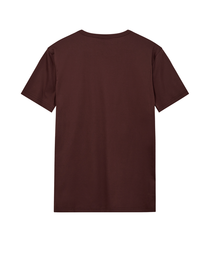 Bitter chocolate bruine katoenen t-shirt Mos Mosh