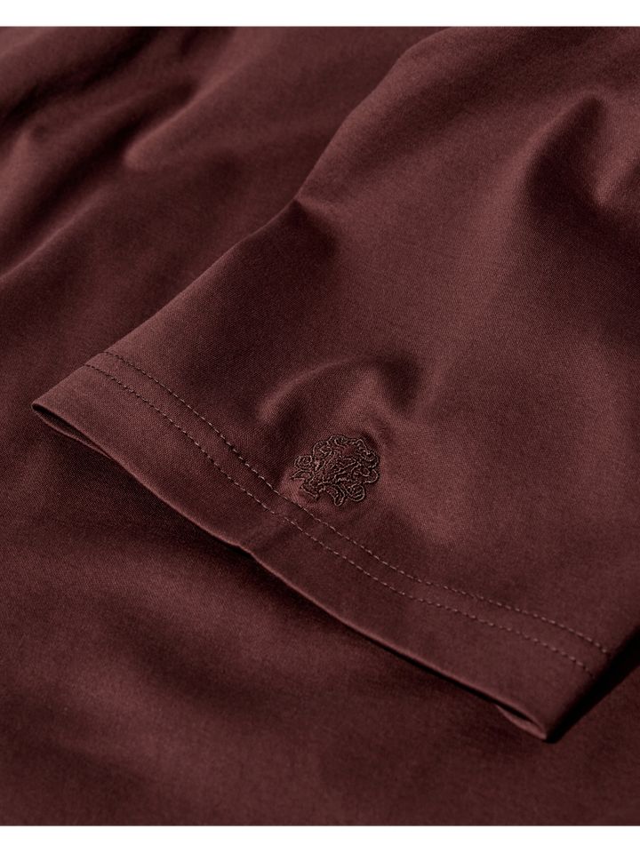 Bitter chocolate bruine katoenen t-shirt Mos Mosh