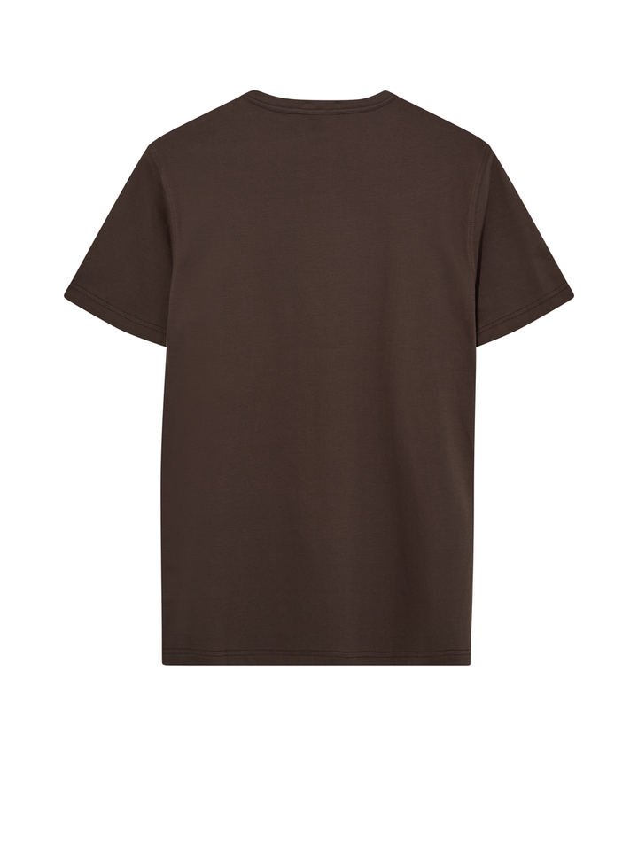 Chocolate brown katoenen t-shirt Mos Mosh 