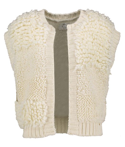 Ecrukleurige gilet zonder mouwen Bongo Des Petits Hauts