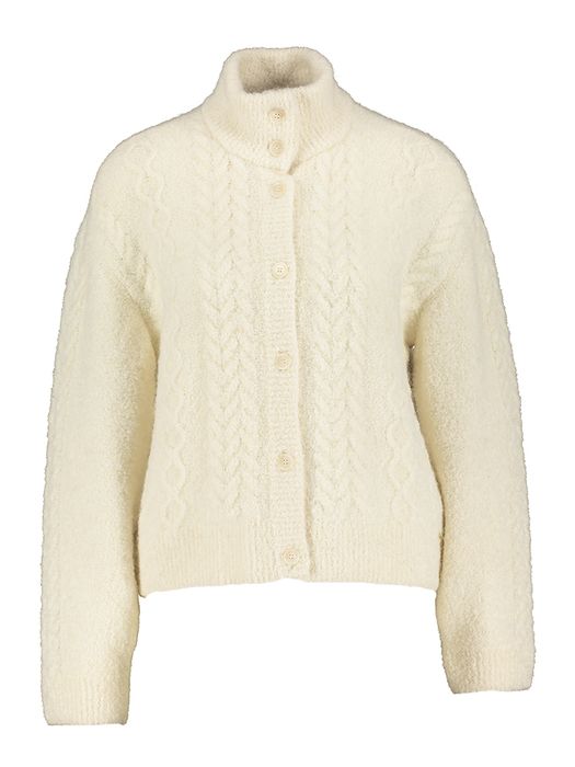 Ecru wollen gilet met knopen Croquito Des Petits Hauts