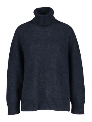 Des Petits Hauts Blauwe gebreide trui met rolkraag Caribou Des Petits
