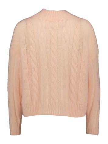 Roze pull met kabelmotief Alonzo Des Petits Hauts